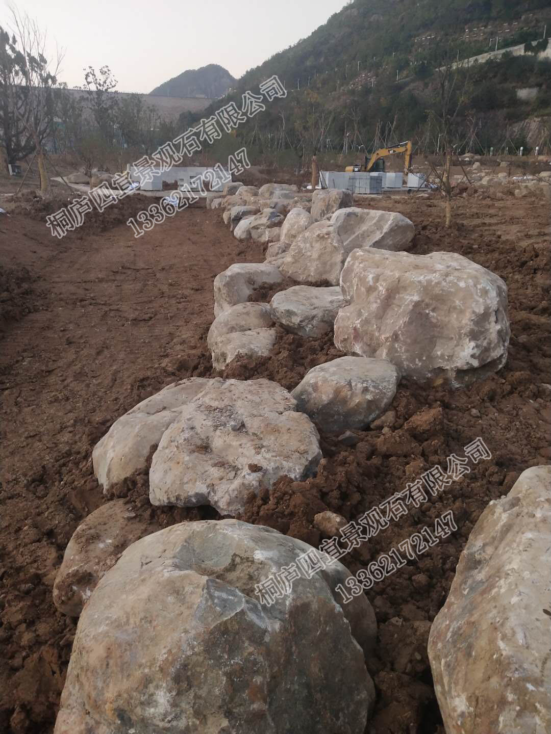 台州天台景区驳岸景石施工